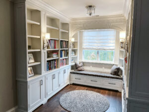 home library reading nook